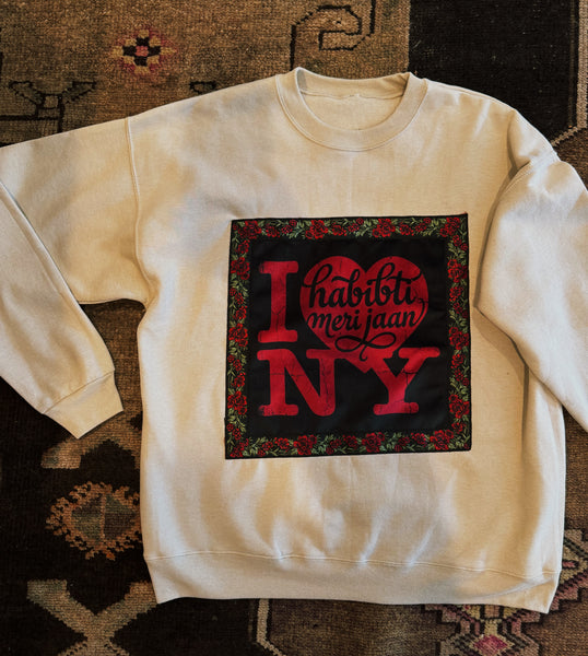 Cafe Habibti x HafandHaf Cut & Sewn Sand Sweatshirt
