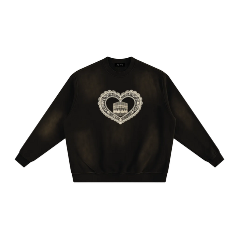 The Heart of It All Sunfade Fleeced Sweatshirt
