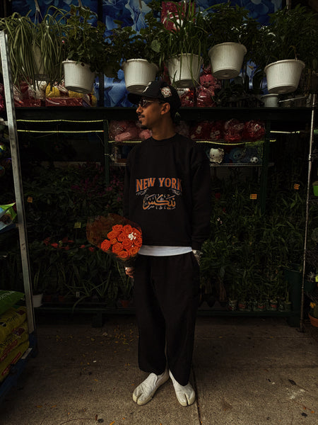 New York Basketball Home Opener Oversized Cropped Boxy Crewneck