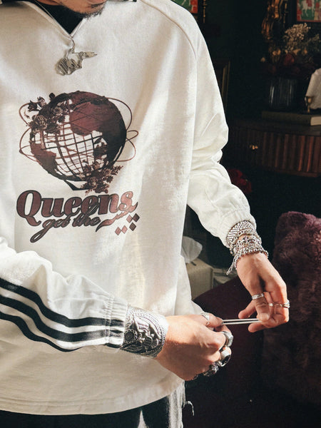 "Queens Get the Paisa" Soccer Jersey Sweatshirt