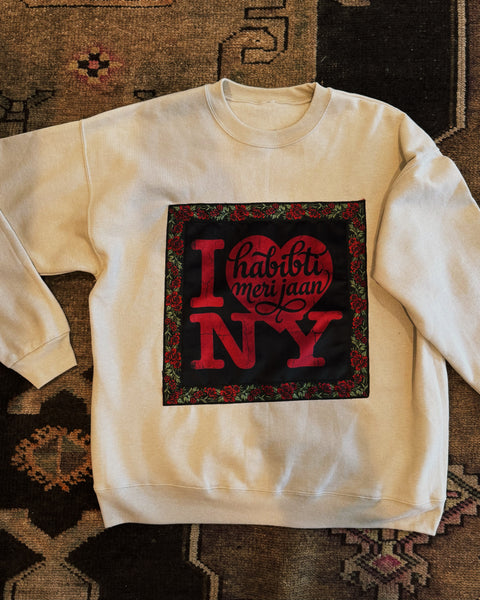 Cafe Habibti x HafandHaf Cut & Sewn Sand Sweatshirt