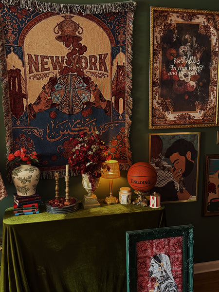 New York Basketball Home Opener Tapestry
