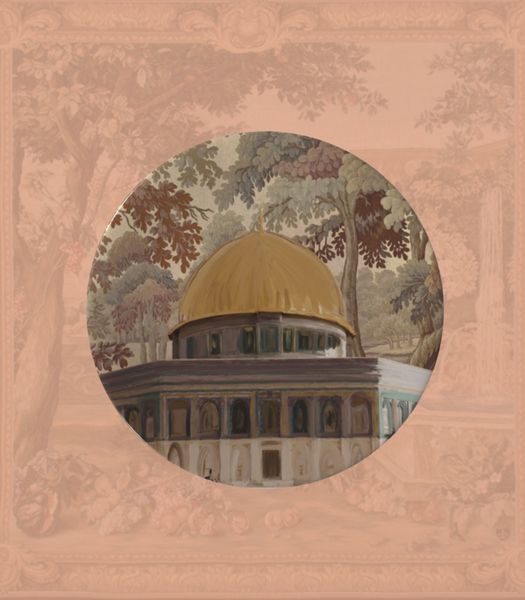 Jerusalem Renaissance Tapestry Style Decorative Plate