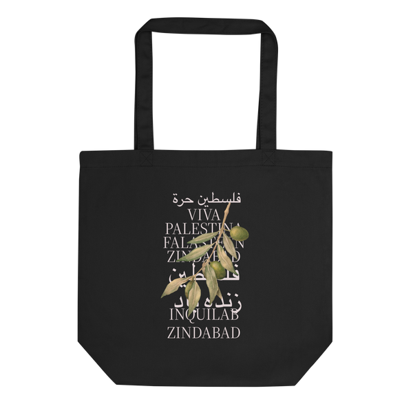 Long Live Palestine - Black Eco Tote Bag