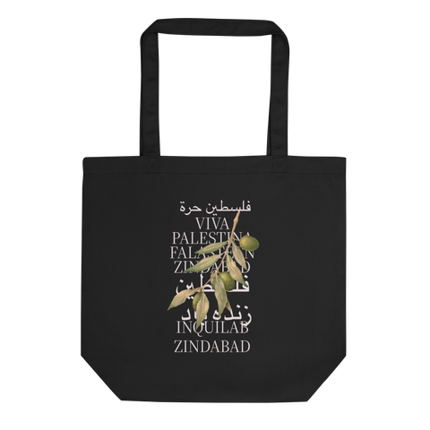 Long Live Palestine - Black Eco Tote Bag