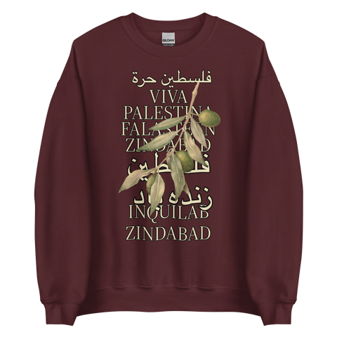 Long Live Palestine - Maroon Sweatshirt