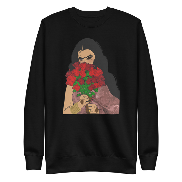 Card of Roses - Black Sweatshirt