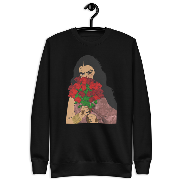 Card of Roses - Black Sweatshirt