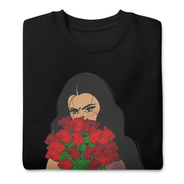 Card of Roses - Black Sweatshirt