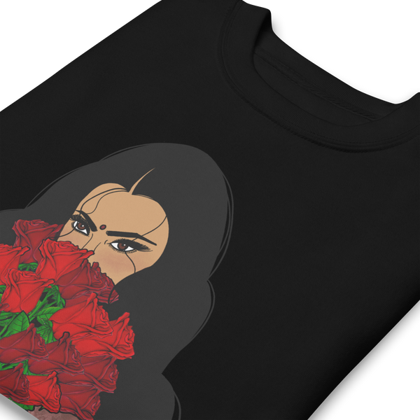 Card of Roses - Black Sweatshirt