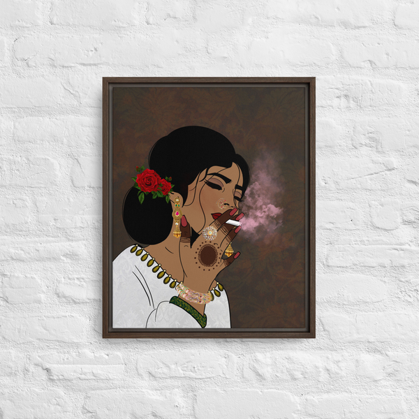 Inhale Exhale - Framed Canvas