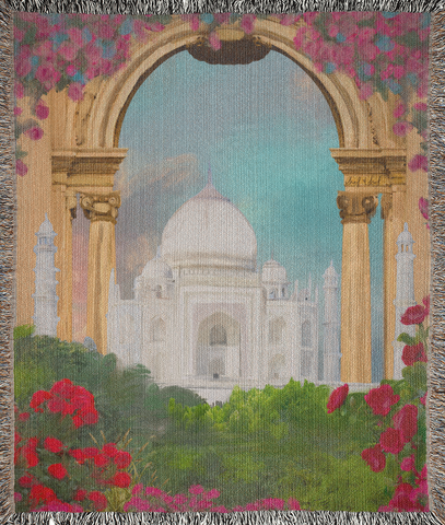 Taj Mahal - Woven Blanket (Picnic Blanket)