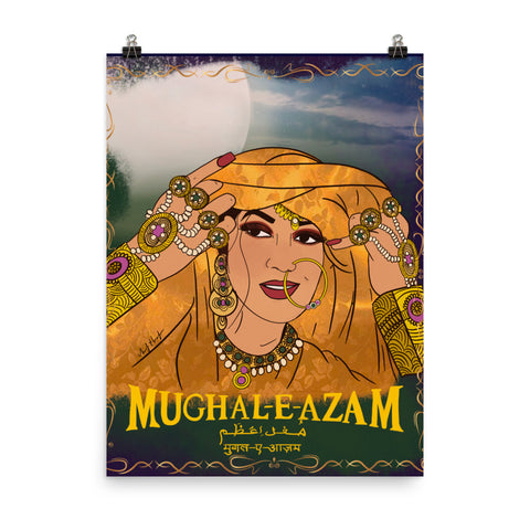 Mughal-e-azam Movie Poster - Print