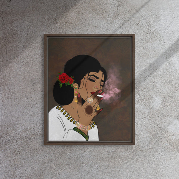 Inhale Exhale - Framed Canvas