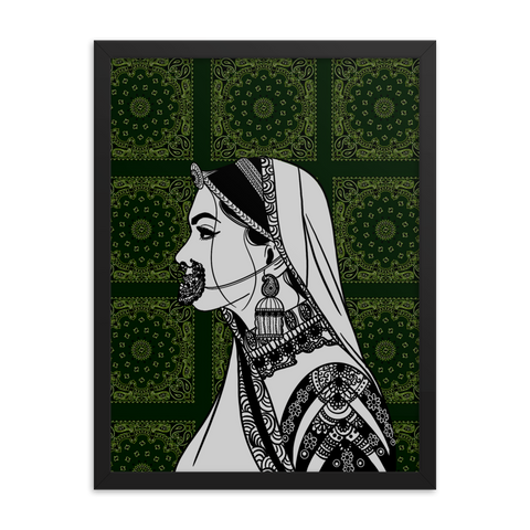 Raazi (Green) - Print